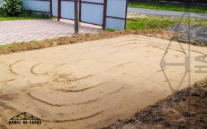 Бетонная площадка под гараж 6 х 4 х 0,15